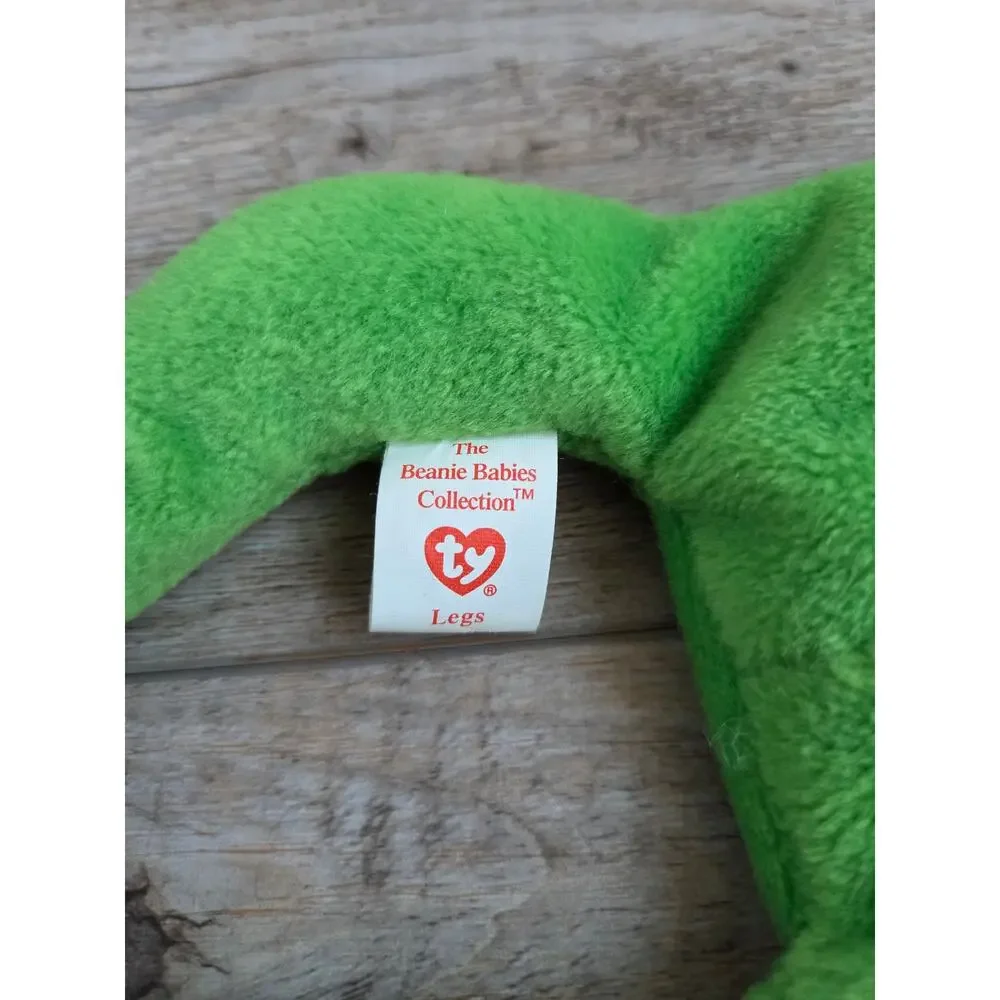 Vintage Ty Beanie Baby Legs Frog 1993‎ Tagged Plush Toy Collectible
